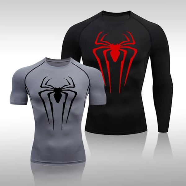 T-shirts MMA Rashguard T-shirt masculin T-shirt de haute qualité Gym Fitness Fitness Superhero Compression Shirts Séchage rapide Jogging Running Tshirt Men