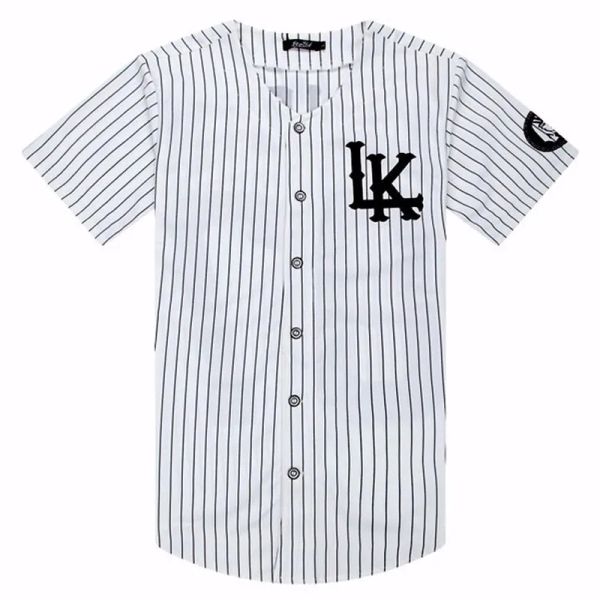 T-shirts nouveaux 07 Uniforme de baseball Tshirt mode Hip Hop Baseball T-shirt Jersey Vêtements pour hommes vêtements pour femmes Tyga Final King Costume
