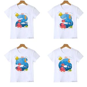 T-shirts nieuwe hete kawaii zeedieren kleren inktvis inktelkeublefish t shirt 2 3 5 6e gelukkige verjaardag cadeau t-shirt unisex t-shirt boy girl tee top t240509