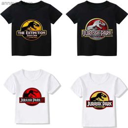 T-shirts Nieuwe Jurassic Park Dinosaur Summer T-shirt Kinder kleding meisjes kleding Charm Boys T-shirt 1-9 jaar oude kinderkleding Cool Setl2405