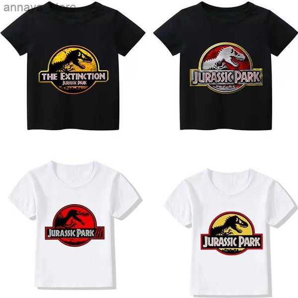 Camisetas New Jurassic Park Dinosaur Summer Camiseta de verano Ropa para niños Camiseta de ropa para niños