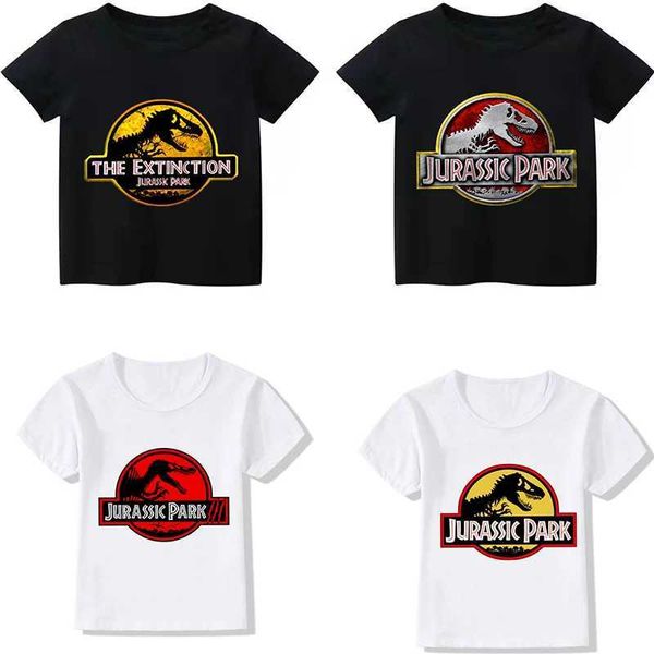 Camisetas New Jurassic Park Dinosaur Summer Camiseta para niños Camiseta de ropa para niños Camiseta de niños de 1 a 9 años Ropa para niños Cool Setl240509