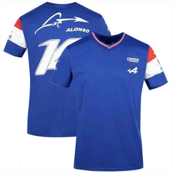 T-shirts Nouvelle Espagne Alpine F1 Team Racing Alonso 3d T-shirt Respirant Chemise À Manches Courtes Été Mode Homme t Gzqw