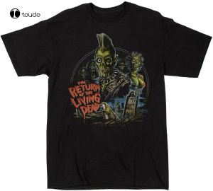 T-shirts nieuwe de terugkeer van de levende dode horror film TShirt zwart Unisex Vintage katoenen T-shirt Unisex