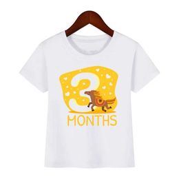 T-shirts Number 2 3 4 8 5rd Happy Birthday Cartoon Kids T Shirt for Boys Girls Clothes Children Tshirt Girl Print Graphic Tee Kid T-shirt Y240521