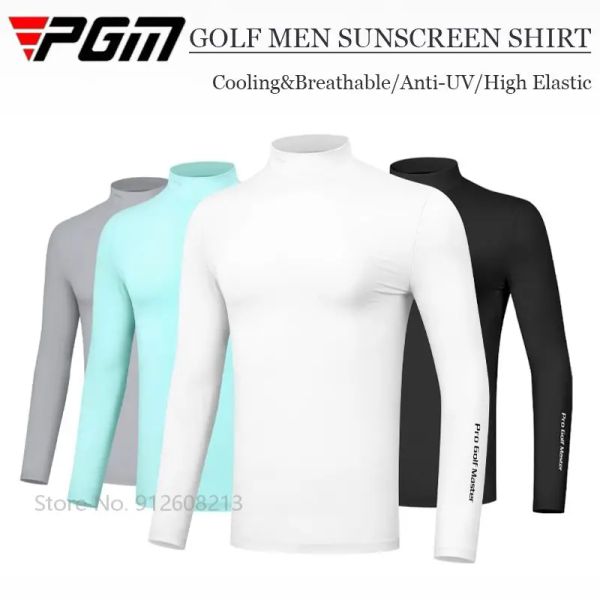 T-shirts Pgm Summer masculin refroidissant glace de soie de golf de golf longsleev