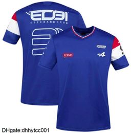 T-shirts Racing Car Fans T-shirt Chemise à manches courtes Vêtements Bleu Noir Maillot respirant Espagne Alpine F1 Team Motorsport Alonso 1fvo E93v