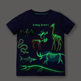 T-shirts SAILEROAD été t-shirt coton à manches courtes animaux de bande dessinée T-shirts lumineux enfants t-shirt hauts garçons enfants vêtements 230422