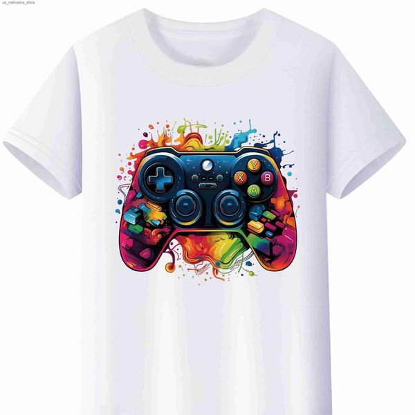 T-shirts Skateboard Skull and Car Boys imprimés T-shirt créatif décontracté léger confortable T-shirt à manches courtes Top Childrens Summer Clothing Q240418