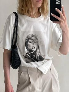 T-shirts fume fille tshirts nostalgiques femme 2023 Coton d'été décontracté t-shirts doux Femme Vintage Classic 90's Graphic Tshirt Tops chic