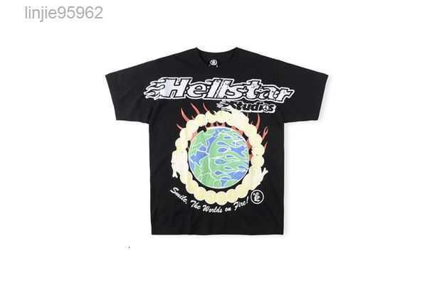 Camisetas Studios Earth Print Trendy Hip-hop Mangas cortas Hombre Mujer Camisetas Unisex Algodón Hombres Vintage Camisetas Summer Tee Outfits 28e9h {categoría}