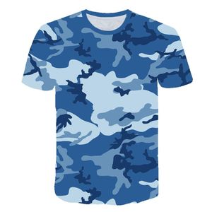 T-shirts zomer camouflage 3d jungle boy girl short mouwen gepersonaliseerde printen tees baby kinderen crew nek tops 4-14-shirtst-shirts