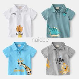 T-shirts Summer Cartton Polo T-shirts pour garçons Coton Quality Tissu respirant Kids Tops Tees Shirt Childrens Vêtements 240410