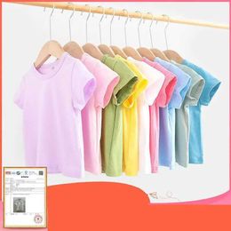T-shirts Summer Girl T-shirt Geel Rode Korte Meved Baby Boy T-shirt Wit T-Shirt Cotton Girl Topl2405