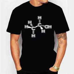 T-shirt estate nuova moda casual alcol stampa molecolare luminoso manica corta o-collo t-shirt da uomo P230601