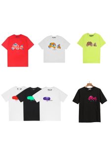 T-shirts d'été à manches courtes pour hommes femmes designer lettres spray t-shirt ange tee pur coton limite de la ville mode vêtements de créateurs de haute qualité ours à tête courte