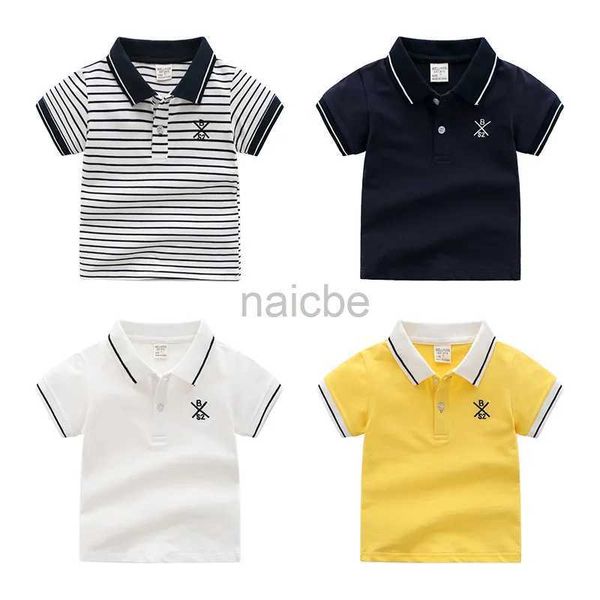 T-shirts Summer Color Couleur Boys Shirts Cotton Kids Polo T-shirts Toddler Tops Tees Quality Childrens Vêtements 240410