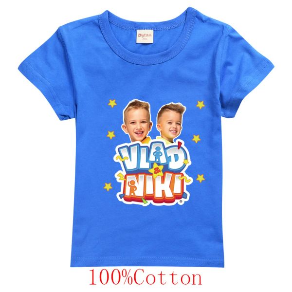 T-shirts Summer Tee Vlad niki Shirts for Teenage Boys Cotton Boy Boy Clothe