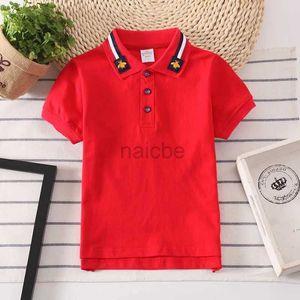 T-shirts Zomer Teen Polo-shirts voor jongens Fashion Children Sports Tops Katoen Baby Ademend T-shirt 2-14 jaar Kinderkleding 240410