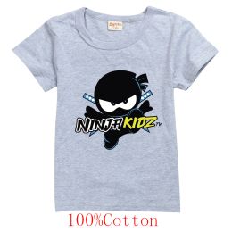 T-shirts Summer Tees Ninja Kidz Kids Vêtements Coton Shortsleeved Tshirts Enfants Sweat-shirt Cartoon Teenage Tops Boys Girls Vêtements