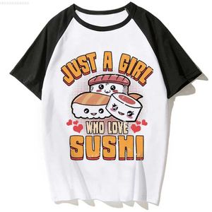 T-shirts sushi shirt top dames straat t-shirt zomer t-shirt meisje ontwerper anime y2k kledingl2404