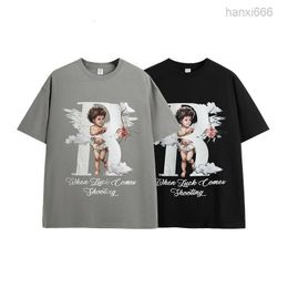 t Shirts T-shirt T-shirt trendy Cupid Night Glow Gedrukt 2024 lente/zomer nieuwe losse korte mouwen top voor