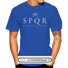 T-shirts tactique noire spqr armée romaine masculine alphabet imprimé plus taille coton t-shirt coton 240426