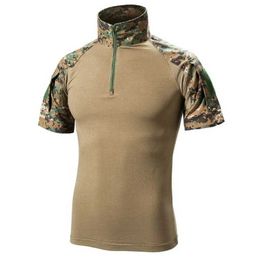 T-shirts T-shirt extérieur sport tactique Séchage rapide Shirt Shirt Randonnée de chasse aux hommes HOMMES HOMME RESPIRATIVES 240426