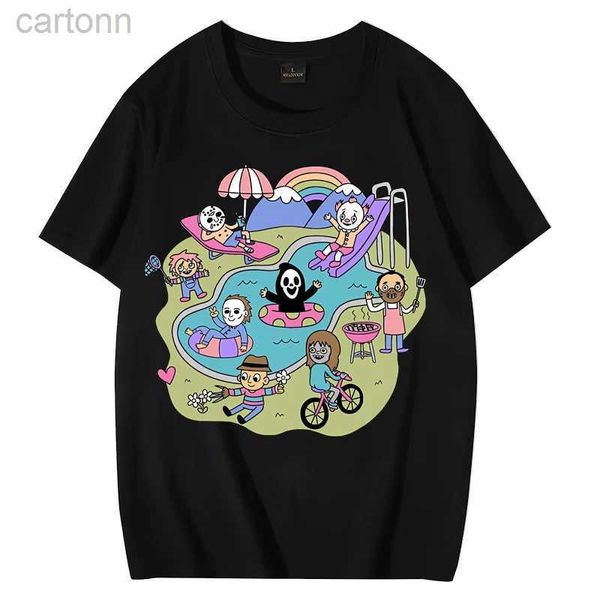 T-shirts The Kid Horror Halloween Characters T-Shirt Vente chaude Casual Loose Unisexe à manches courtes T-shirts Homme Femme Coton Tee-shirt ldd240314