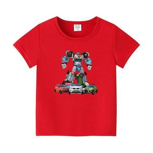 T-shirts Tobot Evolution Transformator Robot CAR Gedrukte kinderen T-shirts Girl Clothing Cartoon Baby jongens en meisjes T-shirts Summer Childrens Topsl2404