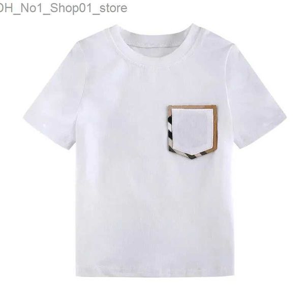 T-shirts Enfant Garçons Été Blanc T-shirts pour filles Enfant Designer Marque Boutique Vêtements Pour Enfants En Gros De Luxe Hauts Vêtements Pour Enfants Q240218
