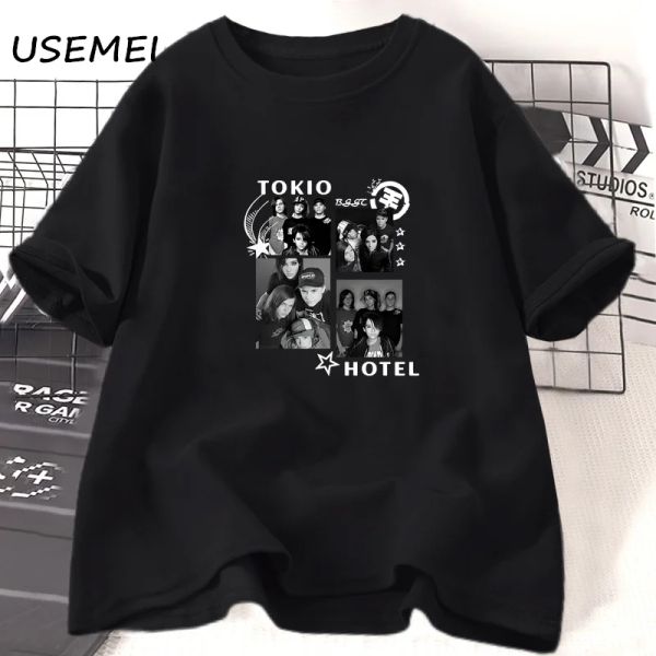 T-shirts Tokio Hotel Band Music T-shirts Femmes Surdimensionné Pop Rock Tshirt Coton À Manches Courtes O Cou Femme Vêtements Haut