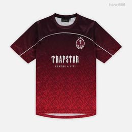 T-shirts Trapstar Mesh Football Jersey Blue Black Red Sportswear T-shirt