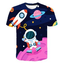 T-shirts Univers Astronaute 3D T-shirt Hommes Femmes Enfant Été À Manches Courtes Espace Galaxy T-Shirt Casual Lune Tee Cool Garçon Fille Enfants Tops 230725