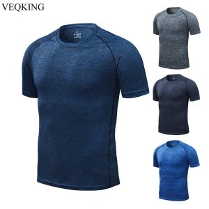T-shirts Veqking grote szie l4xl snel droge mannen lopende t-shirts korte mouw sport t-shirts ademende fitness gym T-shirts
