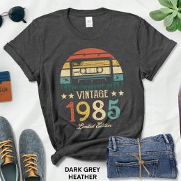 T-shirts vintage 1985 Cassette en édition limitée T-shirt 39e 39 ans Tshirt de mode d'anniversaire de 39 ans