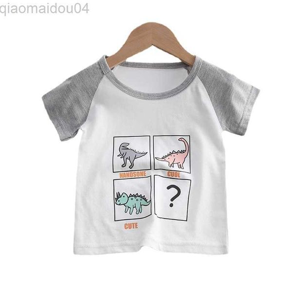 Camisetas de algodón al por mayor 2021, ropa de verano para niños, camiseta de alta calidad para bebés y niñas, camisetas de manga corta con cuello redondo para niños 3M-6Y AA230518