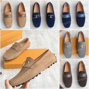 T Mocasines de gamuza atemporales Tod Hombres Zapatos Doudou de cuero Diseñador Moda clásica Mocasines de conductor al aire libre de alta calidad Zapatos Tamaño 39-44