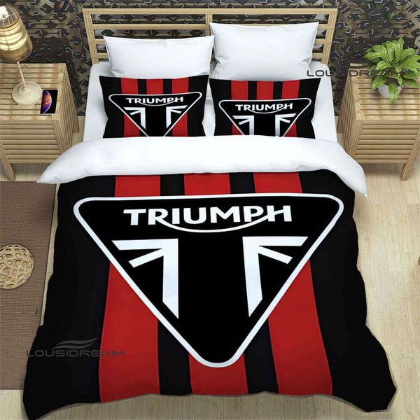 T-triumph – parure de lit pour moto, fournitures exquises, housse de couette, ensemble de literie, cadeau d'anniversaire