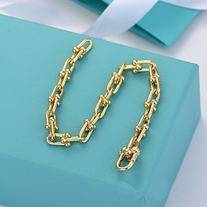 T U-vormige bedelarmband voor dames Gouden kleine ketting Roségouden armband Hoge kwaliteit designer sieraden Bruiloft Kerstvakantie Cadeau met doos