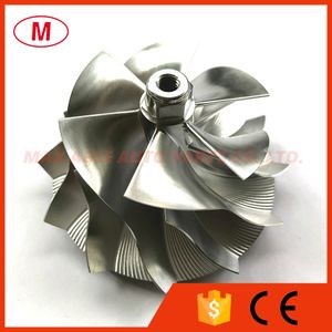 T04S 58.80/76.07mm 6 + 6 pales Performance turbocharge Turbo Billet roue de compresseur/aluminium 2618/roue de fraisage/turbine pour cartouche de turbocharge/CHRA/noyau