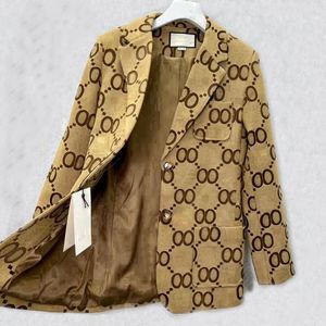 designer blazer dames jassen tij merk hoogwaardige retro mode volledige letters jasje slanke plus size dameskleding