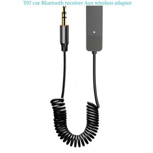 Receptor Bluetooth para coche T07, adaptador inalámbrico auxiliar, USB a conector de 3,5mm, Audio, música, micrófono, manos libres para altavoz de coche