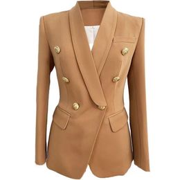 T092 Costumes Femmes Blazers Manteau Costumes Célèbres Noir Slim Femme Veste Pied De Poule Blazer Dames Manteaux Vestes Femmes Vêtements Taille S-2XL Poches Affaires