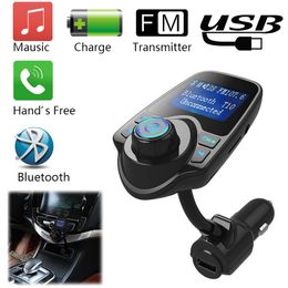 T10 auto MP3 AUDIO PLAATER BLUETOOTH FM ZENDER DRAADLANDSE MODULATIE CAR KIT Handsfree LCD-scherm USB-oplader voor mobiele telefoon T11