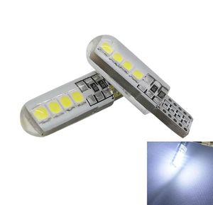 T10 w5w coquille de silicone 8 SMD 3030 Bulbe de voiture LED 192 168 SILIC GEL CARDAT AUTO AUTAL LAMPE Signal 12V White4341439