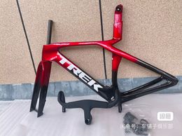 T1000 Carbon Bike Frameset T47 Volledige koolstofvezelschijf Cyclingframes Rode Zwart Ud Glossy Gen 7 Bike Frame+STEATPOST+BUILBAR+VORK+HOOGSET 50 52 54 5 58cm in voorraad