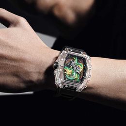T118 Heren quartz horloge Oosterse Qinglong Jinlong horloge Modetrend het jaar van het Loong horloge Premium wijnemmer cadeau