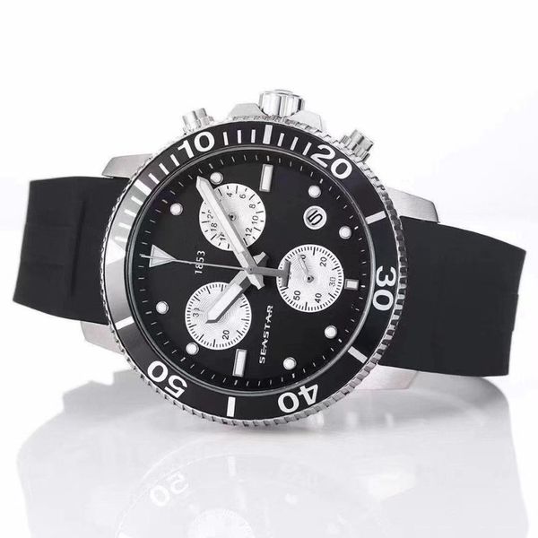 T120417A Quartz imperméable Regardez SEASTAR MEN'S SPORTS ETA G10212 MOTION STRAP RÉSÉBRAL T125617A MEN FOLM 0127206W277B