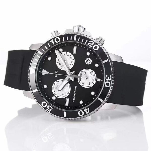 T120417A montre à Quartz étanche Seastar hommes sport ETA G10212 mouvement bracelet en caoutchouc T125617A hommes mode 0127206W262a